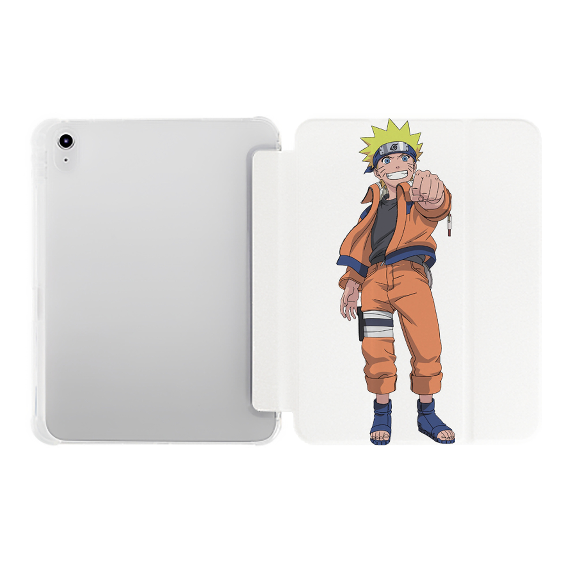 （画像用） NARUTO -ナルト- うずまき ナルト Uzumaki Naruto IPad ケース ペン収納付き 三つ折りスタンド PUレザー×シリコン 対応機種9.5/10.5/10.9インチ